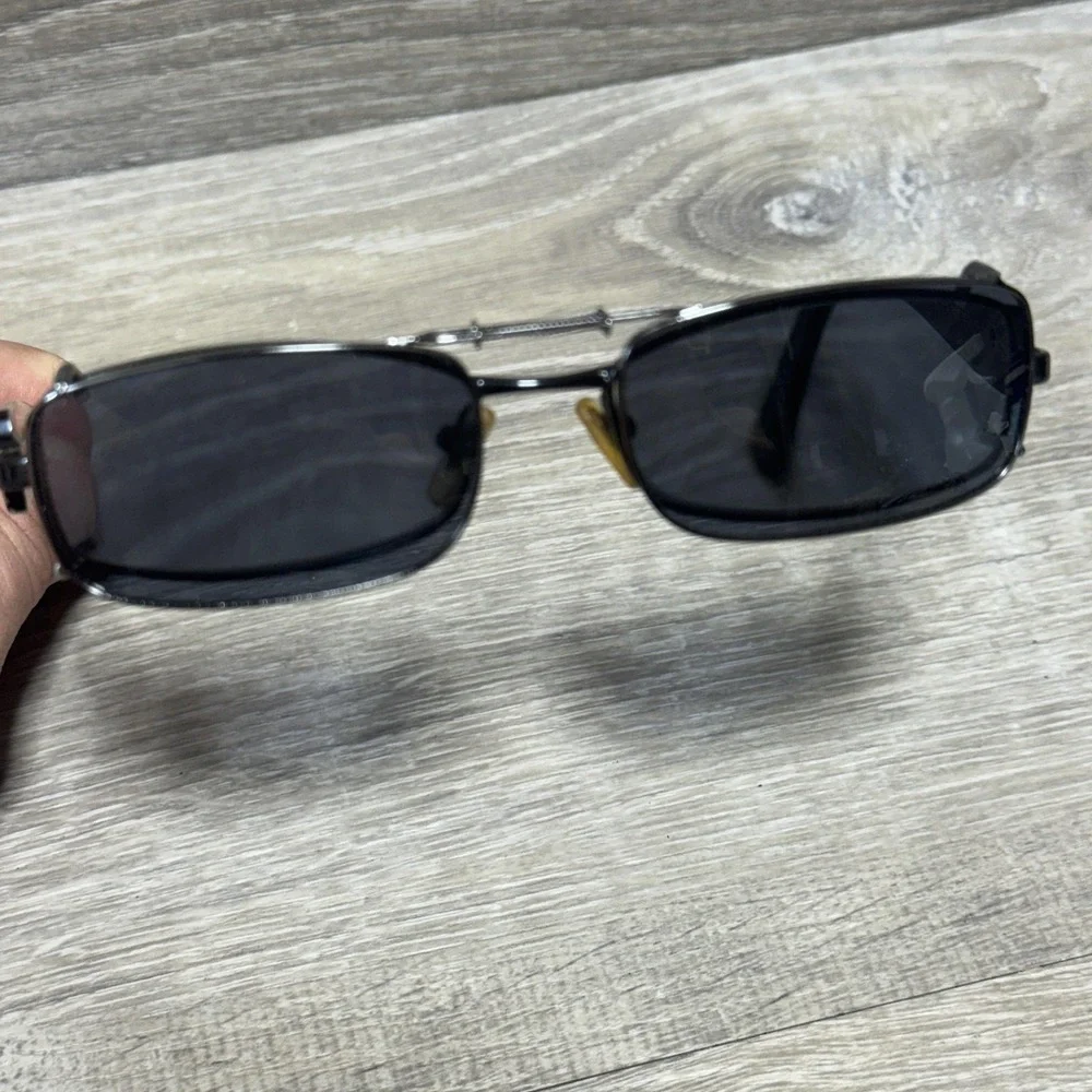 Versace Eyeglass Frames Mens 52-16-135‎ Black Medusa Made in Italy Clip-On 1009